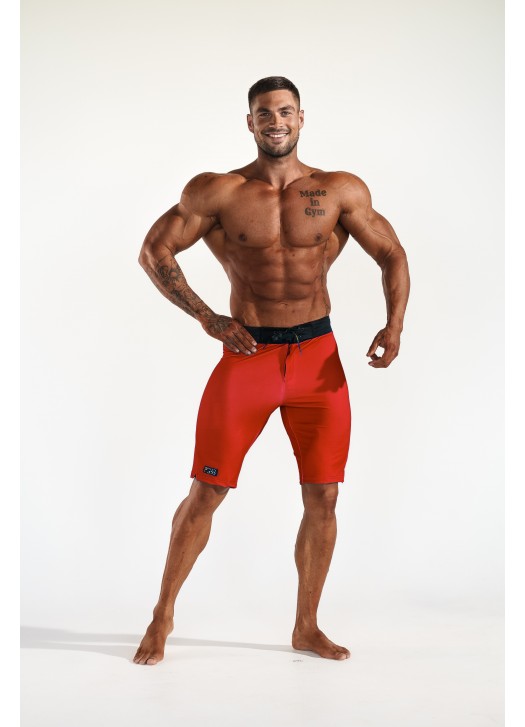 Men's Physique Shorts - Red